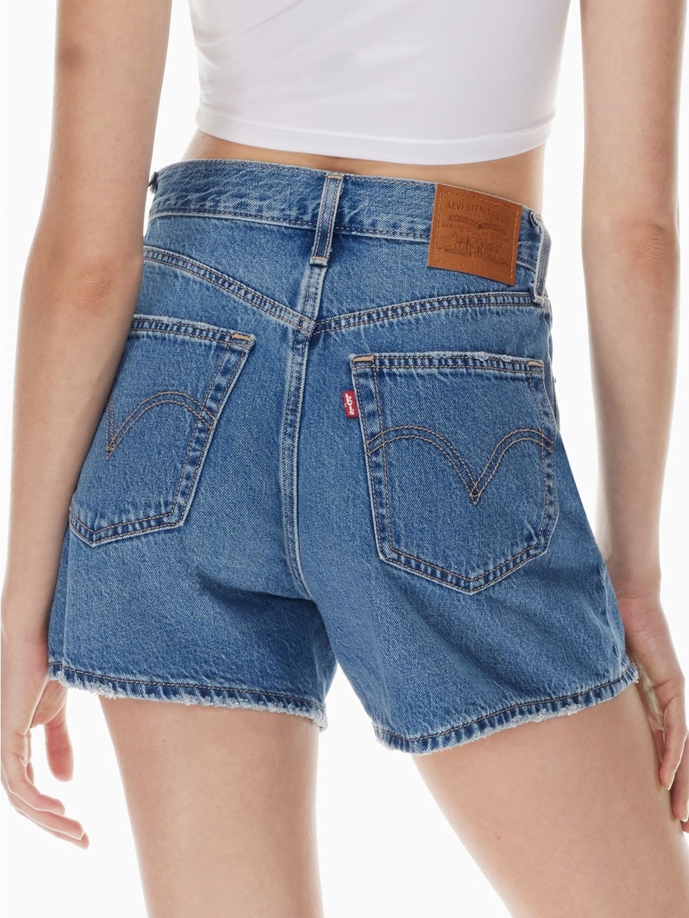 Levi's Medium Blue High Loose Shorts